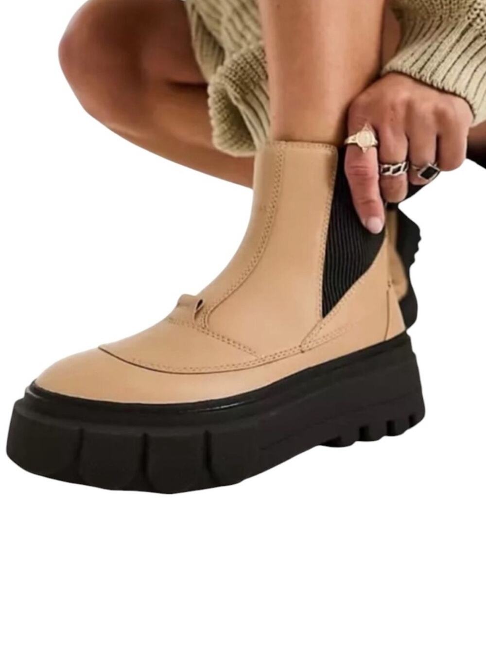 <<Sorel Caribou X Women’s Chelsea Waterproof Boot in Canoe, Jet – Sz 9M